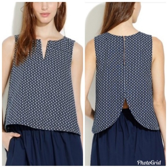 Madewell Denim Daisydot Top in Small/Medium - Picture 1 of 2